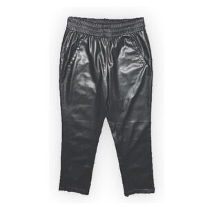 dkny jeans black faux leather pants | Halloween skinny-straight fit sz m unisex